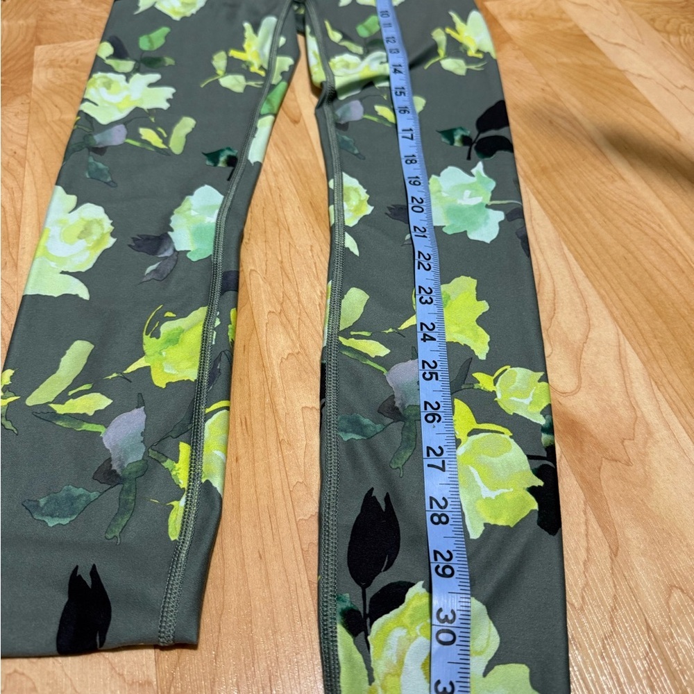 Athleta Green and Yellow Leggings for Active Comfort - Picture 8 of 13